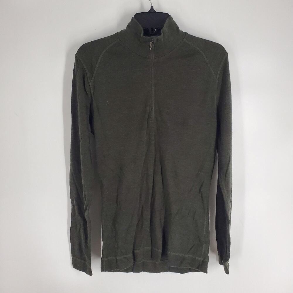 Smartwool Men's Olive Heather Midweight Half Zip Long Sleeve Sweater M